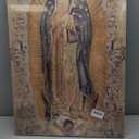 Large Framed Our Lady of Guadalupe Portrait Canvas Wall Art Decor Virgin Mary Wall Art Virgen De Guadalupe Cuadros De La Virgen De Guadalupe Poster Prints Pictures Artwork Painting Sculpture Catholic (24"L x 36"W, brown)