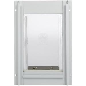 Ideal Pet Products Deluxe Aluminum Pet Door with Telescoping Frame, Super Large, 15" x 20" Flap Size, White