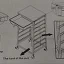 Display By Jack Rolling Storage Cart 10 Drawer Organizer with White Drawers, Slim 36" Chrome Frame, Locking Wheels, and Top Shelf for Office, Classroom, Bathroom, or Craft Storage