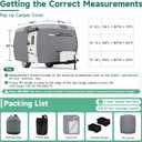 Fiberglass Travel Trailer Cover Fits 11'-13' Trailers, Upgraded 9 Layers Top Camper RV Cover with Windproof Strap,Adhesive Repair Patches