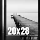 LaVie Home 20x28 Picture Frame 2 pack, Display Pictures 20 x 28 Poster Frame, 20x28 Black Photo Frame with HD Plexiglass, Display Frame for Vertical or Horizontal, Classic Collection