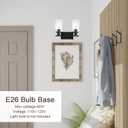 MELUCEE Indoor Wall Sconce Lighting 2-Light Matte Black with Clear Hammered Glass, Modern Bathroom Vanity Light Fixtures Wall Lamp for Mirror Cabinets Powder Room (Patent No.: US D963914 S)