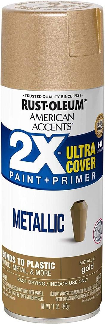 Rust-Oleum 327909 American Accents Spray Paint, 11 oz, Metallic Gold