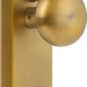 Antique Brass Door Knob, Vintage Tarnished Bedroom/Bathroom Privacy Door Handle with Lock,Heavy Solid Metal Plate with Classic Old-Fashioned Design, for Interior Doors