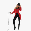 Fun shack Red Ringmaster Jacket Women, Circus Ringmaster Costume Women, Women Lion Tamer Costume, Ringleader Costume Women, M