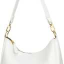 KKXIU Shoulder Bag for Women Cute Hobo Purses and Handbags Retro Clutch Underarm Purse (White)