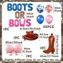 Boots or Bows Gender Reveal Party Decorations,Boots or Bows balloons decoration Arch Kit Cowgirl Gender Reveal Decorations for Cowboy party