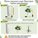 AZEAM 2 Pcs Adjustable Plant Risers for Inside Pots, 10-15" Rise Upgraded Planter Inserts, Metal Plant Lifters Fillers for Tall Square Round Taper Flower Pots Indoor Outdoor (4-12" Top& 6-9" Base)