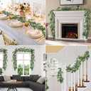 RECUTMS Artificial Willow Leaves Vine Twigs 2Pcs 5.7Ft Fake Hanging Ivy Plants Silk Green Leaf Rattan Garland Greenery Decor for Indoor Outdoor Home Wedding Arch Jungle Beach Birthday Party Garden