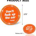 3 x 2PCS Car Cup Holder Coasters, Car Accessories for Women, Non-Slip Wear Resistant and Beautiful, Round Coasters Suitable for Most Car Cup Holders (Orange)