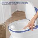 CheerTry 2-in-1 Toddler Potty Training Toilet - Larger Potty Chair & Detachable Training Seat for Boys & Girls Ages 1-3 with Flushing Sound, Wipes Storage, Toilet Paper Holder - Blue