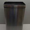 iTouchless 50 Liter / 13 Gallon Sensor Dog-Proof Kitchen Trash Can with Lid Lock and AbsorbX Odor Filter, Touchless Lid, Stainless Steel Garbage Recycling Bin for Kitchen, Home, Office, Business