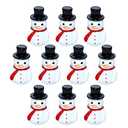 MAGICLULU 9pcs Mini Christmas Resin Microscopic Snowman Ornament Miniature Snowman Figurines for Dollhouse Desktop Decoration (Black)