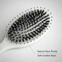 Boar Bristle Hair Brush - Viral World-Famous 5x Sold Out Paddle Brush - Smoother, Stronger, Shinier Hair with Nylon Bristles and Microsphere Massaging Tips, Curly Hair Brush (White)