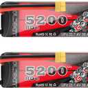 GOLDBAT 5200mAh 80C 2S 7.4V RC LiPo Battery Hard Case with XT60 Plug for RC Evader BX Car RC Truck RC Truggy Racing (2 Pack)