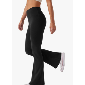 Women's High Waist Bootcut Yoga Pants Tummy Control Workout Flare Leggings, M