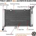 3-Rows Aluminum Radiator Compatible with 1997 1998 1999 2000 2001 2002 2003 2004 2005 2006 2007 Yamaha YZF 600R YZF 600R Thundercat