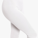 Women's and Plus Size Knee-Length and Ankle Length Leggings (White, XXL)