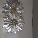 YEAHOME Metal Farmhouse Boho Wall Art, 2 Set 11" Galvanized Wall Decor for Bedroom & Outdoor
