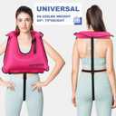 Inflatable Snorkel Vest Adults, Portable Snorkel Jacket, Buoyancy Vest for Snorkeling, Swimming, Kayaking, Boating, Safety Load Up to 220 Ibs (Orange)