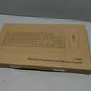Wireless Keyboard and Mouse Combo, Full-Sized 2.4GHz Wireless Keyboard with Comfortable Palm Rest and Optical Wireless Mouse for Windows, Mac OS PC/Desktops/Computer/Laptops (Black)