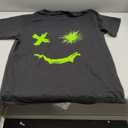 Green Grunge Smile Green Color Graphic T-Shirt (Black) size: 27" x 21"