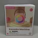 Mini Karaoke Machine with 2 Wireless Microphones for Kids Adults,Portable Bluetooth Karaoke Speaker with Party Lights,Christmas Birthday Gifts for Girls Ages 4-12+ Family Home Party