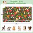 2 Pack Washable Guinea Pig Cage Liner, Reusable Guinea Pig Mat, Waterproof Super Absorbent Pee Pads for Small Animals
