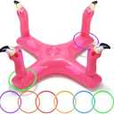 Pool Toys & Pool Games, Flamingo Shark Pool Float Ring Toss - Inflatable Floating Water Game Set for Kids Ages 4-8, 8-12 and Adults, Summer Swimming Pool Party Decorations & Backyard Fun