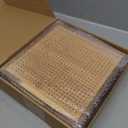 BROWNKNOT 11.4'' Crochet Blocking Board with Storage Drawer & Pegs, Grammy Square Bamboo Blocking Boards for Crochet Projects, Crocheting Accessories Gifts for Grandmothers, Crocheters