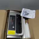 Bonsenkitchen Vacuum Sealer Machine, Globefish Technology for Perfect Vacuum Sealing, Powerful Low-Noise Food Vacuum Sealer with Easy Handle Design, Built-in Cutter & Bag Storage, 1 Bag Roll & 10 Bags (Silver Black)