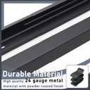 Flamorrow Adjustable Rod and Valance Kit - Fireplace Curtain Rod Kit for Spark Screens and Mesh Screen Curtain, Black