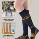 Medical Zipper Compression Socks 20-30 mmHg for Women & Men (2 Pairs) - Easy On Copper Compression Socks for Circulation, Swelling, Odor Control, Athletic, Travel, Flying XL