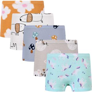 Girls Boyshort Hipster Panties Cotton Panty Underwear (5 Pack) (6 Years)