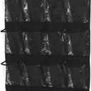Simple Houseware 24 Pockets Large Clear Pockets Over The Door Hanging Shoe Organizer, Black (56" x 22.5")