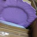 50 Pcs Lavender Charger Plates Bulk 13 Inch Plastic Charger Plates for Dinner Plate, Lavender Chargers for Table Setting, Reef Design Plate Floral Decorative Round Chargers for Wedding Party, Event
