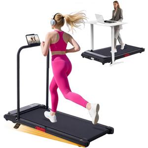 Walking Pad Treadmill with Handle Bar, 3.0HP Portable Electric Treadmills for Home Exercising, 0.6-7.6MPH Mini Walking Pad Treadmill with Incline, Small Under Desk Treadmills for Home Small, 350LBS