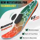 Arch Support Metatarsalgia Insoles with Metatarsal Pads for Men and Women - Ball of Foot Pain Relief Orthotics - Morton's Neuroma Pain Relief Insoles - Shoe Inserts for Plantar Fasciitis, Flat Feet