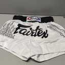 Fairtex Muay Thai Boxing Shorts Traditional Styles (Large, White)