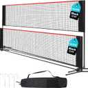 OLIXIS Badminton Net Set, 10FT/14FT/17FT Wide, 3-5FT Adjustable Height Multi Sport Net for Pickleball, Tennis, Volleyball, Soccer Tennis, Indoor Outdoor with Carry Bag, Easy Setup for Backyard