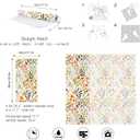 Floral Peel and Stick Wallpaper Colorful Boho Green Leaf Removable Contact Paper Modern Botanical Self Adhesive Wallpaper for Bedroom Living Room Drawers Cabinets 17.7in x 9.8ft