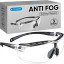 TICONN Anti-Fog Safety Glasses for Men and Women, ANSI Z87.1 Scratch Proof Eye Goggles with Adjustable Arms and UV Protection