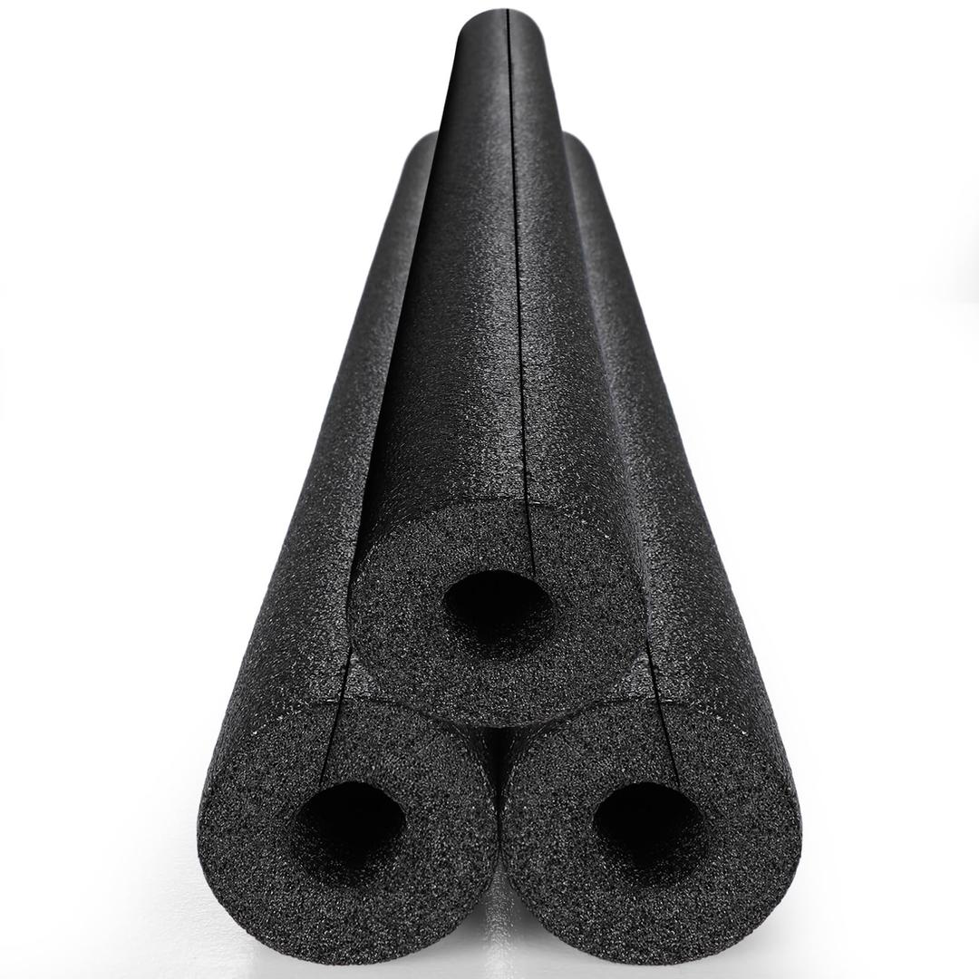Pangda 3 Pack Pool Noodles 55 Inch Foam Noodles Swim Clamp Jumbo Hollow Foam Large Pre Slit Clamp Protection for Swimming Floating Craft Projects Padding Bumper (Black, 55 Inch, 3" OD X 1.4" ID)