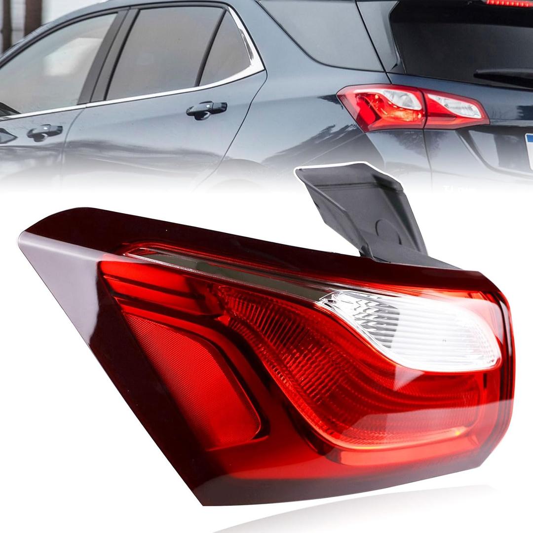 Lochnchn Tail Light Assembly Compatible with Chevy Equinox 2018 2019 2020 Left Driver Side Taillight Rear Outer Tail Lamp Replace 84769835 Halogen Type NON-LED