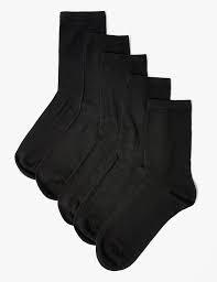 5 Pack Womens Casual Black Socks