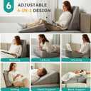Bedluxe Wedge Pillow,8 inch Bed Wedge Pillow for Headboard, Pillow Wedge for Acid Reflux Relief, Sleeping, After Surgery, Snoring, Gerd, Triangle Pillow Wedge - Cooling Memory Foam Top, Grey