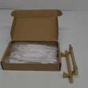 Haliwu 8 Pack Gold Cabinet Pulls, 4 inch Brushed Brass Kitchen Handles Square Dresser Drawer Hardware