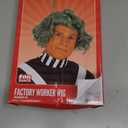 fun shack Mens Chocolate Factory Worker Wig Adults Bright Green Costume Accessory (One Size)