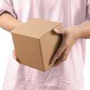 Schliersee 5x5x5 Shipping Boxes Set of 50, Brown Kraft Corrugated Cardboard Square Business Boxes Mailers for Packaging, Moving
