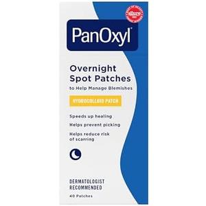 PanOxyl PM Overnight Spot Patches, Advanced Hydrocolloid Healing Technology, Fragrance Free, 40 Count Pack of 1